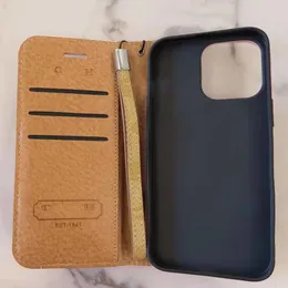 Case Designer Leather Phone Case för iPhone 15 14 Pro Max 13 12 Pro 11 Flip Wallet Shell Mobile Bumper Folio Card Holder Cover