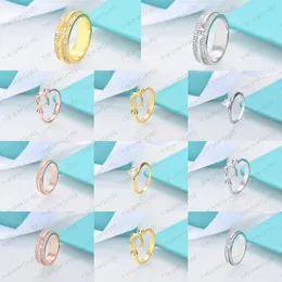 double T-shape ring simple spring 925 sterling silver diamond arrow ring classic woman luxury jewellery with original bag