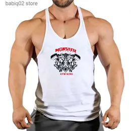 قمم دبابة الرجال 2021 جديدة للياقة البدنية Stringer Undershirt Gym Vest Vest Men's Litness Clothing Stirtable Cotton Sirtyles Stirt Stest SPOR T230417