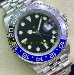 Часы для мужчин 40 мм Черный циферблат 126710 Синий керамический безель Юбилейный браслет из стали 904L Светящийся чистый Cal.3186 Наручные часы с автоматическим механизмом Спортивные часы