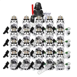 Other Toys HEROCROSS 21pcsset Republic Commando 501st Building Blocks TV6109 TV6106 Trooper Force 99 Hunter Crosshair Wrecker Brick toys 231116