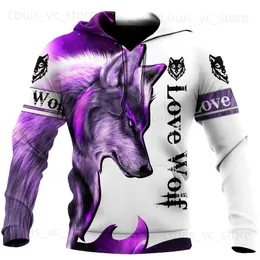 Herrtröjor tröjor mode höst lejon varg hoodies vit tiger hud 3d över hela tryckta herr tröja unisex zip pullover casual jacka t231117