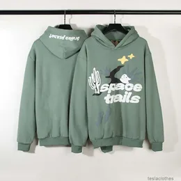 Tasarımcı Hoodie Erkek Sweatshirts Fashion Street Giyim Amerikan Niche Modaya Modaya Grafik BP Grafiti Baskı Köpük Uzay Yörüngesi Baskı Gündelik Hoodie Çift Hoodie