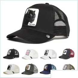 قبعات الكرة شكل حيوان المطرز Baseball Cap Mashion Hat القبعة تنفس الرجال
