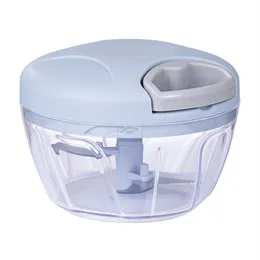 Fruktgrönsaksverktyg 500900ml Handhoppare Manuell rep Food Processor Silcer Shredder Sallad Maker Vitlök Lök Köksverktygstillbehör 230417