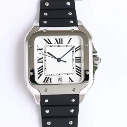 Мужские часы 39 мм синие часы из резины и нержавеющей стали 904L Механические часы Корпус Браслет Мода Дата Мужские часы Montre De Luxe