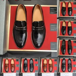 18 -model męskie luksusowe buty sukienki oryginalna skórzana moda męska projektant bojowy mokasyna spiczaste czarne buty Oxford Oddychające formalne buty ślubne