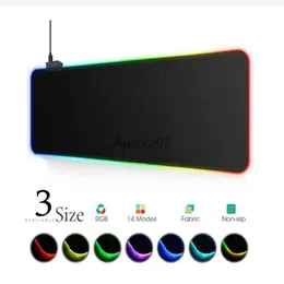 Mouse Pads Wrist Rests 14 Kinds SwitchingLED Light Mousepad RGB Keyboard Cover Desk-mat Colorful Surface Mouse Pad Waterproof Multi-size Computer Gamer YQ231117