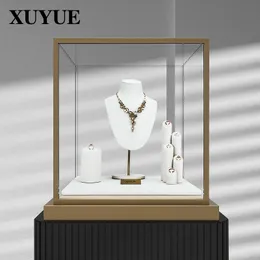 Caixas de joias, adereços de exibição de colar, rack de exibição de joias, pingente, anel, pulseira, pedestal, adereços de janela de exibição de joias 231116