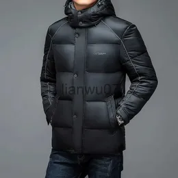 Męska zimowa kurtka parkas ciepła parkas dla mężczyzn moda w stylu koreański męski puffer z kapturem parka ciepłe grube płaszcze Waterproof Overcoat J231117