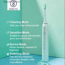 Toothbrush SOOCAS Pink X3U Adult Smart Electric Toothbrush IPX7 Waterproof Ultrasonic Sonic Tooth Brush Upgraded USB Fast Chargeable Q231117