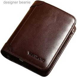 Money Clips Manbang Men's Wallets RFID IDウィンドウとクレジットカードHolderl231117の男性用本物の革の三葉財布