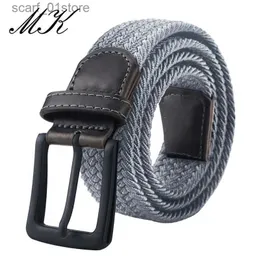벨트 Maikun Canvas Belts for Men Fashion Metal Pin Buckle Militaral Tactical Str Male Elastic Belt 바지 Jeansl231117