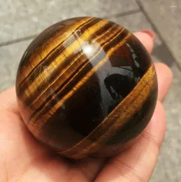 Figurki dekoracyjne 1PCS Tiger Eye Rzadki naturalny sferę kulki Bezpłatne stojak czakra leczenie reiki kamienie rzeźbione rzemiosło hurtowe