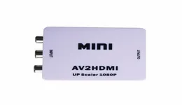 shippping Mini AV to Converter RCA Composite video audio signals to signals AV2HDMI Converter for TVMonitor8021004