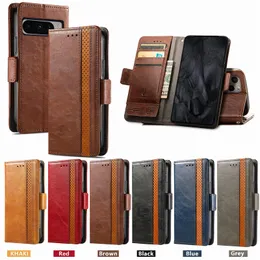 Book Magnetic Design Stand Leather Case for Google Pixel 8 Pro 7A 6A 5A 5G 4A 7Pro 5XL Flip Function Card Slot Wallet Bag