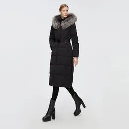 Женская куртка из искусственного меха BOSIDENG, женская глубокая зимняя куртка на гусином пуху 90, длинное теплое пальто размера X, водонепроницаемое, ветрозащитное, с меховым воротником B20142378 231116