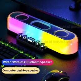 Alto-falantes para celular com fio / sem fio Multimídia Alto-falante para computador Cristal deslumbrante Iluminação Alto-falantes Bluetooth Subwoofers Dj Karaokê Caixa de som com microfone Q231117