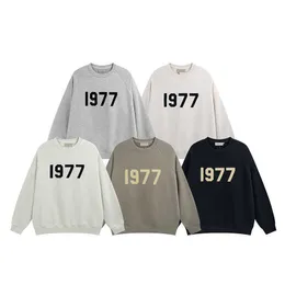 Ess Hoodie Sweatshirts Designer Clothing Fears of God Essen Loose Casual Fog Sweater 1977 Men's Women's Round Neck Pullover Fashion Streetwear Jacket Jumpers Tops