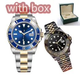 2023 Business Men's Watch Automatic Mechanical Ceramic Case 40mm rostfritt stål glidknapp Sapphire Luminous Classic Watch