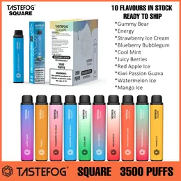 Tastefog Square 3500 puff penna vape usa e getta all'ingrosso 10ml 2% vaporizzatori usa e getta ricaricabili