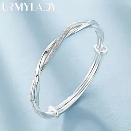 Bracelet 925 en argent sterling original joli tissage bracelets bracelets pour femmes mode fête mariage fiançailles bijoux taille réglable 231116