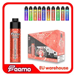 Design popolare unico Feemo Cannon 0,5ohm big cloud Penna Vape usa e getta 10K sbuffi 10000 e sigaretta Sapori di gusto sorprendenti vaper desechable