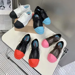 Square Toe Low Heels Single Shoes Lace Up Pumps مصمم جلدي أصلي للنساء الصيفيات سيدات البغال أحذية فاخرة العلامة التجارية الأصلية للمضخات ألوان مختلطة 2023