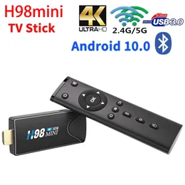 New Fire TV Stick Android 10 H98 mini Smart TV BOX 2G8G 3D Video 2.4G 5G Dual Wifi TV Dongle Receiver BT4.0 Google 4K Media Player