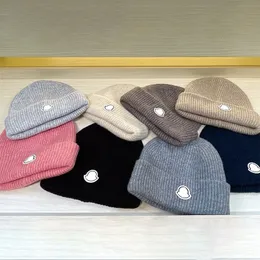 Bonnet tricoté classique de styliste pour hommes et femmes, chapeaux chauds d'hiver, casquettes de crâne de rue, 8 couleurs