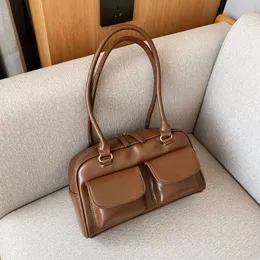 Bolso de estilo vintage para mujer, bolso de bolos para axilas, bolsos de hombro de diseñador, bolsos de viaje de gama alta, diseño con cremallera, carteras retro de gran capacidad