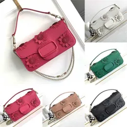 Chic 3d Flower designer Handbag v letter women designer bag Sliding Chain Crossbody Handbag Shoulder Bag Genuine Leather Women's crossbody Bag 230420