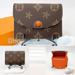 Brown Flower M41939 Rosalie Coin Torebka Pieciski karty luksusowe designer torba mężczyzn men portfelowa torebka damska posiadacz karty skórzane portfele karty paszport kluczowe torebki