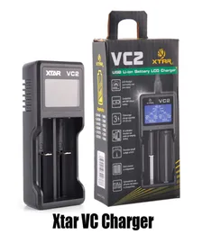 Autentyczny XXTAR VC2 Ładowarka Inteligent Mod Dual Glot z wyświetlaczem LCD dla 18350 18550 18650 16650 Baterie Liion 100 ORI2806570