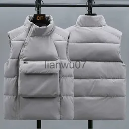 Mäns västar Vintermännvästjajackor ärmlös väst 2023 Autumn Mens Warm Vest Homme Casual vadderad bomullsmavla Chaleecos Para Hombre J231117