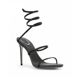 Gai Ladies Moda Kişilik Spiral Kayış Sandalet Tasarımcı Kadın Yüksek Topuklu 10 cm 230414 GAI