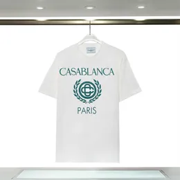 カサブランメンズデザイナーTシャツワークアウト用特大のTシャツTシャツ100％コットンRhude Tシャツヴィンテージ半袖USサイズ77