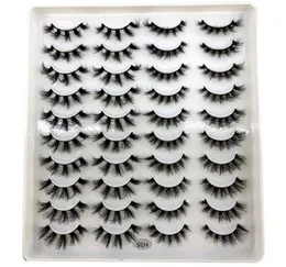 False Eyelashes 20 Pairs 1520mm Natural 3D Fake Lashes Makeup Kit Mink Extension MaquiagemFalse6717112