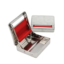 smoke accessory Stainless Steel Cigar Rolling Case With Different Pattern Metal Cigarette Roll Cases Box Maker Rolling Cone Tobacco dab rig