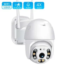 Yeni 1080p Güvenlik Kamera WiFi Açık PTZ Hızlı Kubbe Kablosuz IP Kamera CCTV PAN TILT 4XZOOM IR Ağ Gözetim P2P Cam En İyi