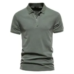 Herren Polos Sommer Polo T-Shirts für Männer Kleidung Camisetas Masculina Ropa Playeras Hombre Tops Roupas Masculinas Reine Baumwolle mit kurzen Ärmeln 230417