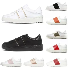 2024 Toppdesigner skor casual skor öppna sneakers tränare vit svart rose rosa silver kvinnor män kalvskinn läder plattform denim platt jogging mens tränare kvinnor