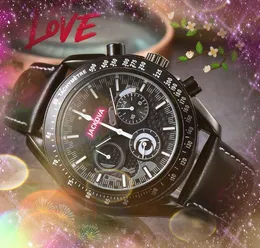 ELOJ MENS COLE DEL Work kwarc bateria Watch Wysokiej jakości Top Luksusowy chronograf skórzany pasek klamry automatyczne data Mężczyźni Super Bright Randwatch Montre de lukse prezenty