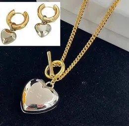 Fashion Classics Lovers Necklaces lover Heart pendant OT buckle designer women's Men's necklace earrings sets