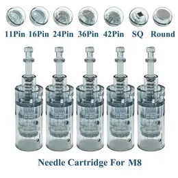 Tattoo Needles Bayonet Cartridges Tip Replacement 11 16 36 42 Nano Needle MTS Micro Needling For M8 Derma Pen Microneedling 230417