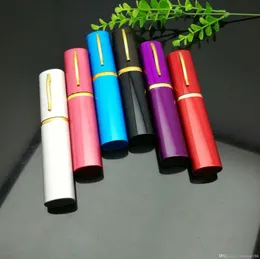 Sigara borusu mini nargile cam bonglar renkli metal şekil çok renkli mini taşınabilir kalem tarzı nargile şişesi