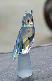 X039mas Gifts Crystal Owl Figurines Paperweight Craft Art Toy Collection Car Ornaments Souvenir Home Wedding Decor4909342