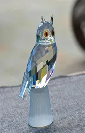 X039mas Regali Crystal Owl Figurine Fermacarte Artigianato Arte Collezione di giocattoli Ornamenti per auto Souvenir Home Wedding Decor4909342