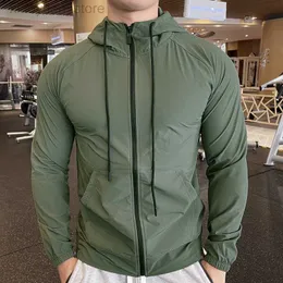 Erkek Ceket Sonbahar Kış Kış Erkekler Hızlı Kurutma Yürüyüşü Koşu Ceketleri Hoodies Spor Salonu Açık Fitness Spor Ceketleri Erkek Kapşonlu Ceket Spor Giyim