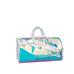 Przezroczysty projektant plecak PVC Kolorowa torba podróżna szybkie torebki Torebka Moda Letters Summer Stare Flower Wash